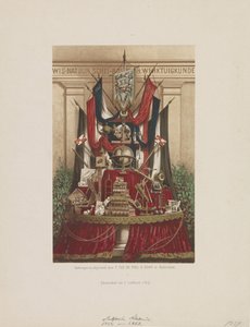 Trofeum jako dekoracja z okazji dwudziestolecia Akademii Delft, 1862 autorstwa Samuel Lankhout