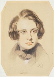 Wczesny portret Karola Dickensa, 1837 (kreda, kredka i ołówek na papierze)