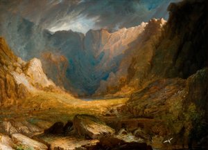 Llyn Idwal, Północna Walia, 1810-1850.