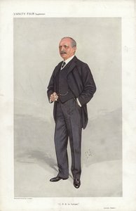 Archer Baker, C P R In Europe, komiks Vanity Fair (kolor lito) autorstwa Samuel Luke (after) Fildes