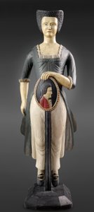 Model głowicy figury, ok. 1800 r. (malowane drewno) autorstwa Samuel McIntire