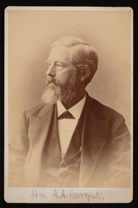 Portret Aarona Augusta Sargenta 1827-1887, w latach 1876-1880. autorstwa Samuel Montague Fassett