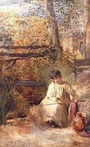 Chłopiec łowiący ryby autorstwa Samuel Palmer