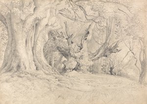 Starożytne drzewa, Lullingstone Park autorstwa Samuel Palmer