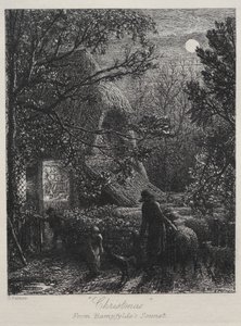 Świąteczne składanie ostatniej owcy, 1850. autorstwa Samuel Palmer