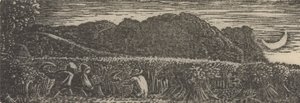 Żniwa pod półksiężycem autorstwa Samuel Palmer