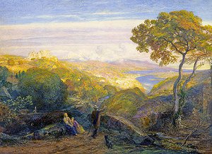 Pejzaż (olej na płótnie) autorstwa Samuel Palmer
