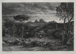 Otwarcie fałdy, 1880. autorstwa Samuel Palmer