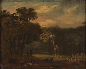 Szkic z natury w Sion Park autorstwa Samuel Palmer