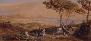 Zatoka Neapolitańska (akwarela na papierze) autorstwa Samuel Palmer