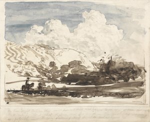 Jasna chmura (w/c na papierze) autorstwa Samuel Palmer