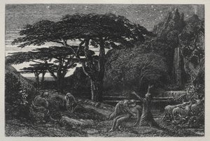 Gaj Cyprysowy, 1883. autorstwa Samuel Palmer