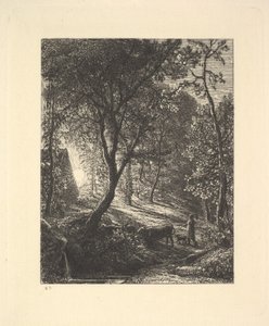 Chata pasterza, czyli zachód słońca, 1880. autorstwa Samuel Palmer