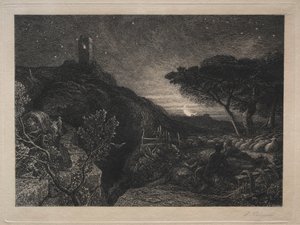 Samotna Wieża autorstwa Samuel Palmer