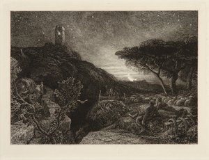 Samotna Wieża autorstwa Samuel Palmer