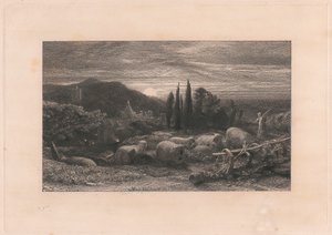 Wschodzący Księżyc autorstwa Samuel Palmer