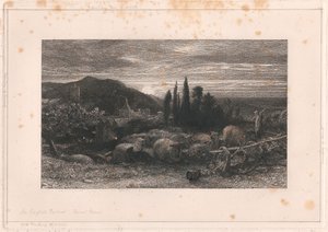 Wschodzący Księżyc autorstwa Samuel Palmer