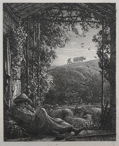 Śpiący Pasterz autorstwa Samuel Palmer