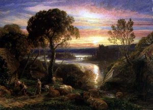 Tytyrus przywrócony do dziedzictwa, 1877 autorstwa Samuel Palmer