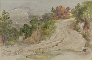 Droga we włoskim górskim krajobrazie autorstwa Samuel Palmer