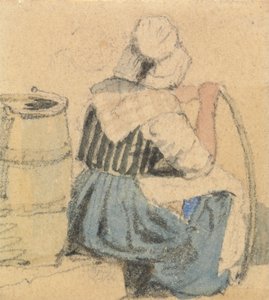 Siedząca wieśniaczka autorstwa Samuel Prout
