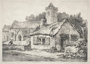 Seria starożytnych budynków i wiejskich chat w północnej Anglii: Ayton, 1821. autorstwa Samuel Prout