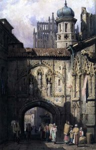 Widok w Norymberdze, ok. 1823 (akwarela na papierze) autorstwa Samuel Prout