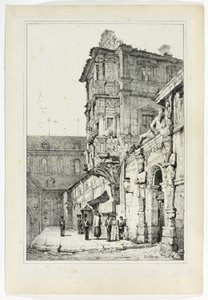 Ancien Palais, Bamberg, na podstawie faksymili szkiców wykonanych we Flandrii i Niemczech autorstwa Samuel Prout
