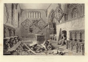 Kościół Arundel (lithotint) autorstwa Samuel Prout