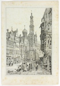 Augsburg, na podstawie faksymili szkiców wykonanych we Flandrii i Niemczech autorstwa Samuel Prout