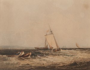 Łodzie rybackie, ok. 1820 (akwarela na papierze) autorstwa Samuel Prout