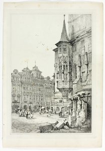 Ratusz w Pradze autorstwa Samuel Prout
