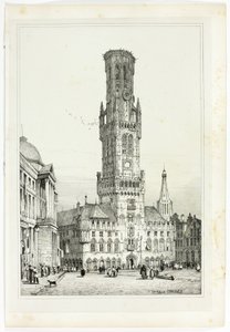 La Halle, Brugia autorstwa Samuel Prout