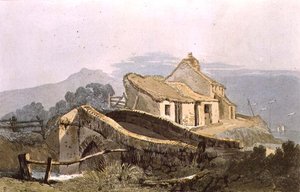 Looe, Kornwalia, z „Wiejska sceneria” (grawerowanie) autorstwa Samuel Prout