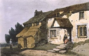 Niedaleko Saltash, Kornwalia, z „Wiejska sceneria” (druk) autorstwa Samuel Prout