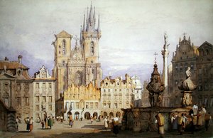 Praga (akwarela z bodycolorem na papierze)