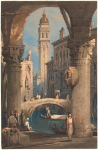 San Giorgio dei Greci, widziane z arkady autorstwa Samuel Prout