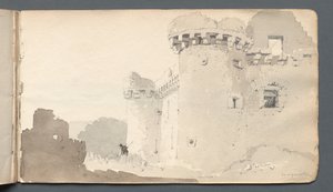 Szkicownik: Zrujnowany zamek, 1814. autorstwa Samuel Prout