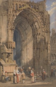 Ganek, katedra w Reims autorstwa Samuel Prout