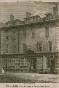 Rezydencja Nicholasa Bentleya przy Leadenhall Street w Londynie, znanego również jako Brudny Dick autorstwa Samuel Rawle