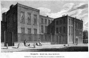 Wards House, Hackney, Londyn, 1805. autorstwa Samuel Rawle