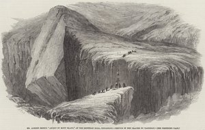 Wejście pana Alberta Smitha na Mont Blanc, w sali egipskiej, Piccadilly, szczelina na lodowcu Tacconay autorstwa Samuel Read