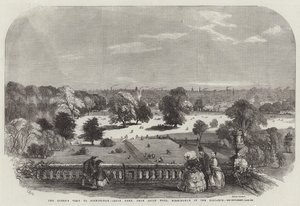Wizyta królowej w Birmingham, Aston Park, z Aston Hall, Birmingham w oddali autorstwa Samuel Read