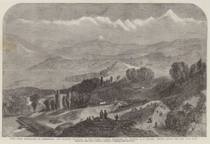 Widok z Darjeeling na Deodhunga, Najwyższą Górę Świata, ostatnio zmierzoną przez pułkownika A S Waugha, Wysokość nad morzem, 29002 stóp autorstwa Samuel Read