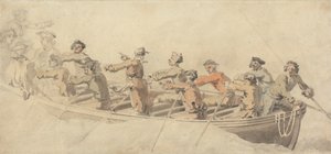 Polidor de barcos de um navio autorstwa Samuel Scott