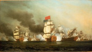 Zwycięstwo Lorda Ansona u wybrzeży przylądka Finisterre, 3 maja 1747 r. autorstwa Samuel Scott