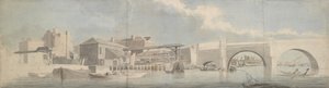Westminster Bridge, Surrey Side, ca. 1750. autorstwa Samuel Scott