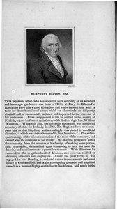 Humphry Repton (1752-1818), grawerowane przez Cooke, z „Essex, Suffolk and Norfolk Characters”, 1820