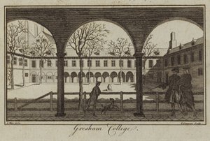 Gresham College w Londynie autorstwa Samuel Wale