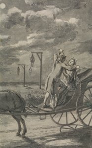Morderstwo w powozie (prawdopodobnie projekt dla The Tyburn Chronicle) autorstwa Samuel Wale